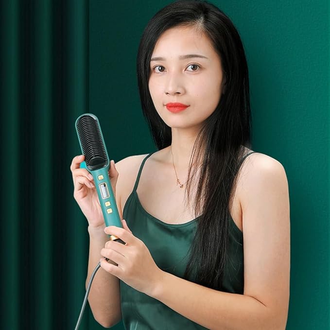 Hair Straight & Curly Comb Brush 5 Levels Heat